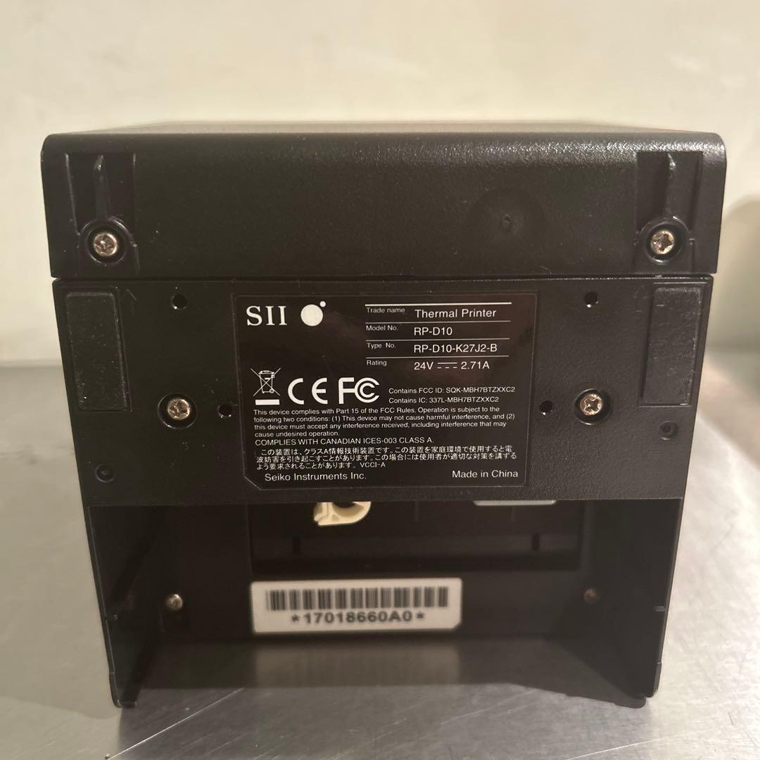 中古品　SII RP-D10レシートプリンター コンパクト 黒