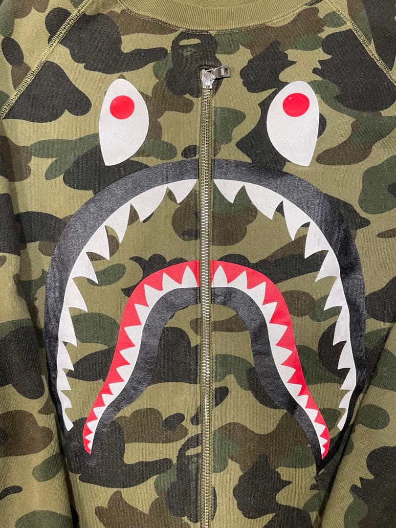 A Bathing Ape カモフラージュ シャーク　スウェット M 裏起毛