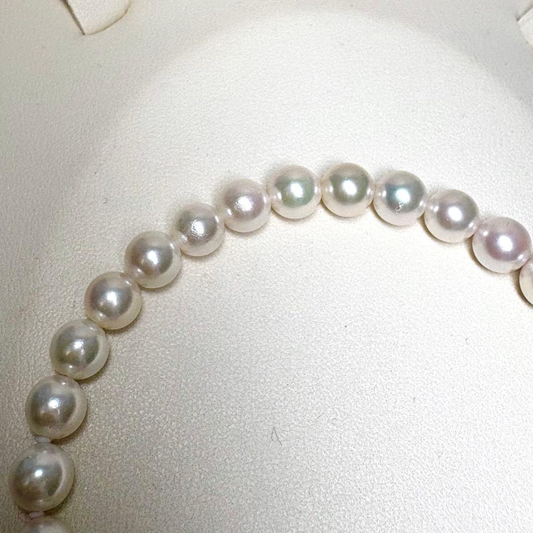上質✨アコヤパール　あこや真珠 pt ブレスレット 6.8-7㎜ ユニセックス