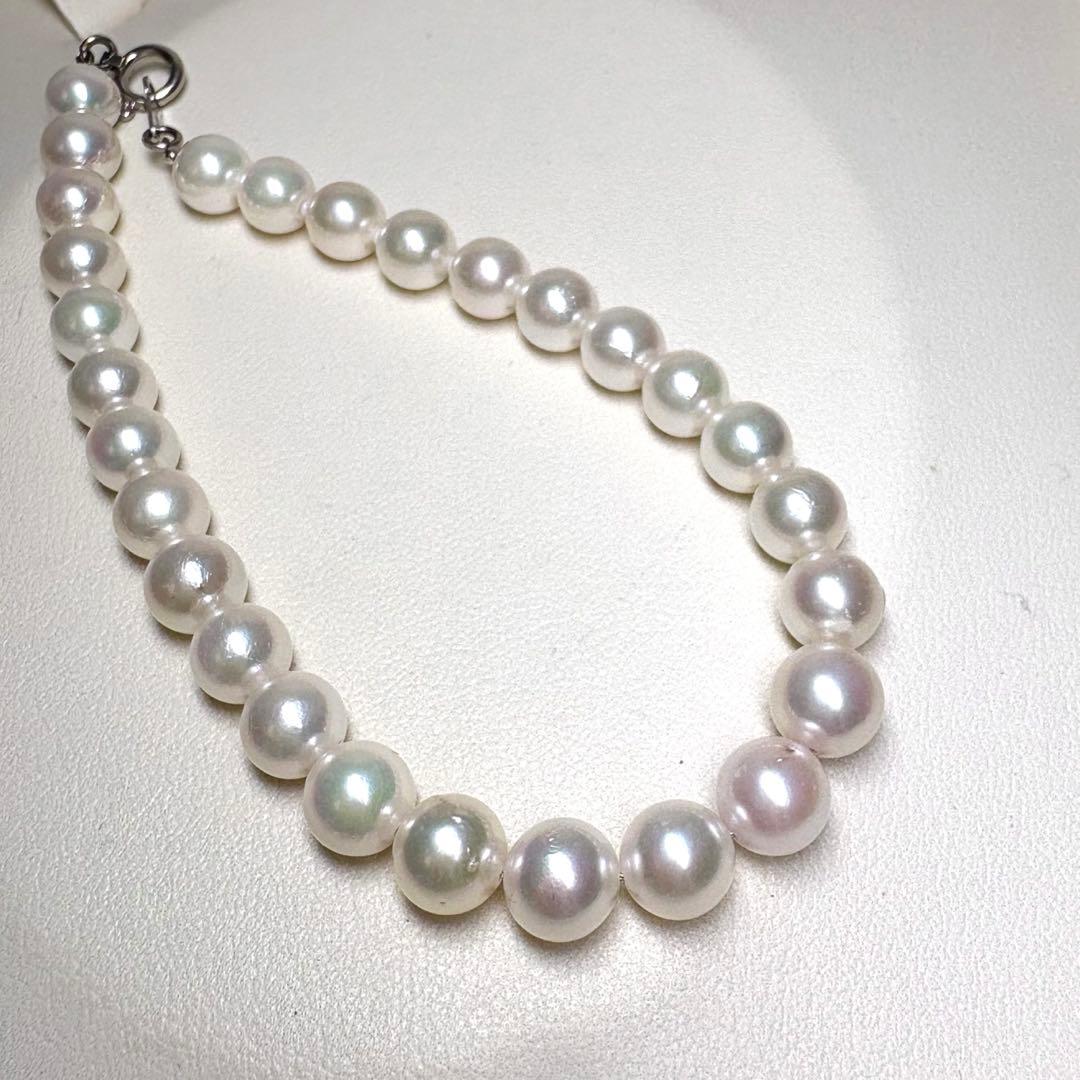 上質✨アコヤパール　あこや真珠 pt ブレスレット 6.8-7㎜ ユニセックス