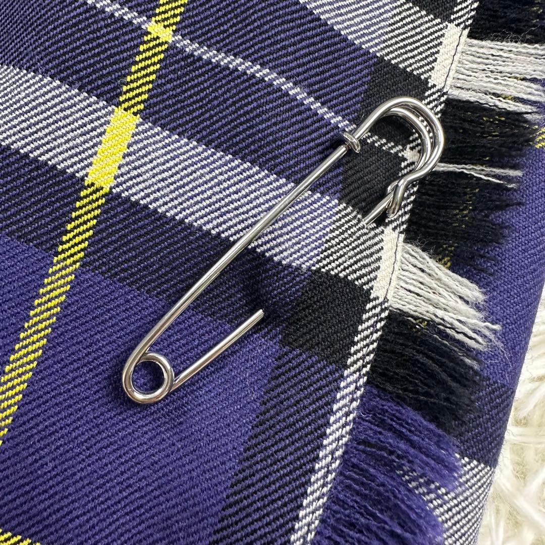 オニールオブダブリン ラップスカート ロング丈 ウール ブルー系