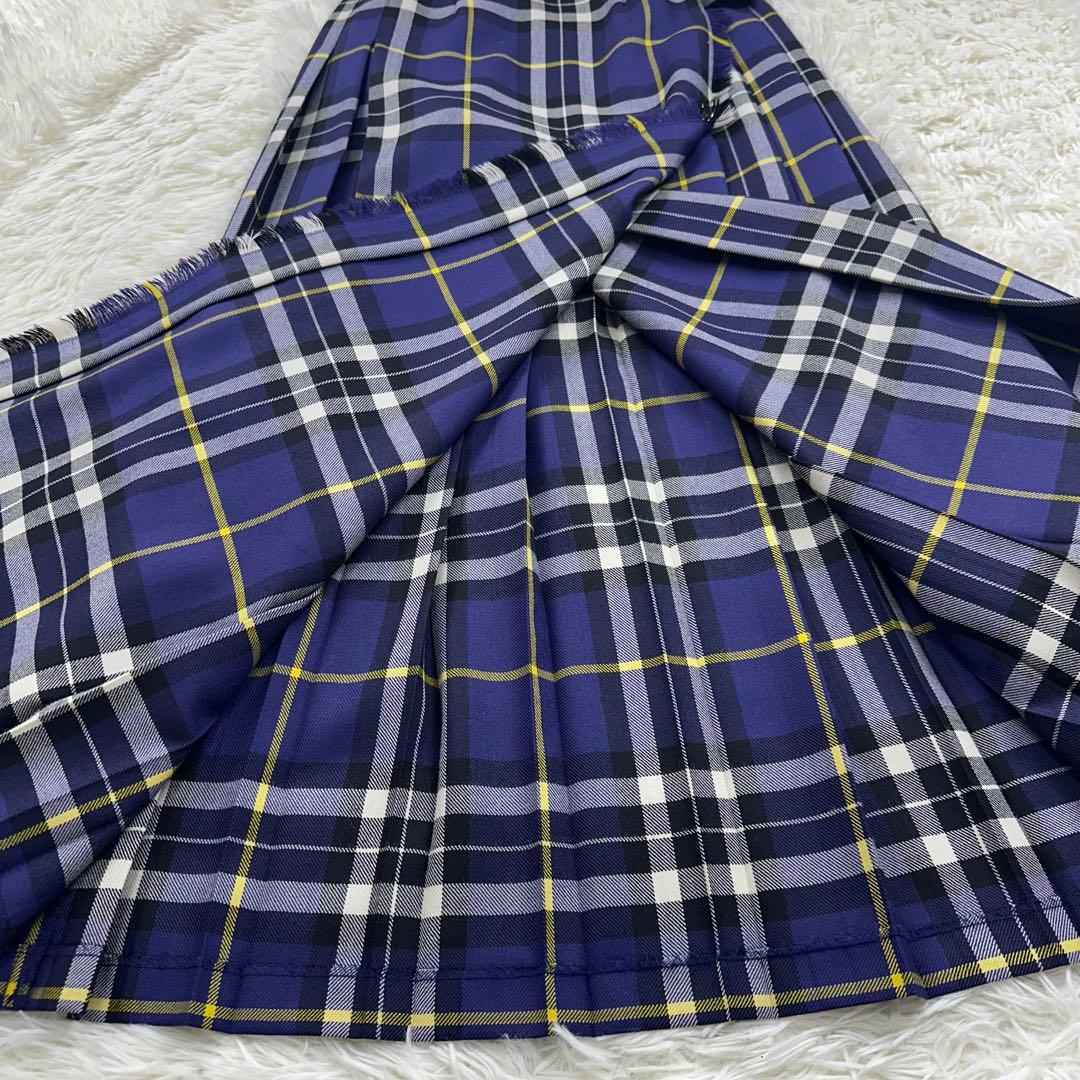 オニールオブダブリン ラップスカート ロング丈 ウール ブルー系