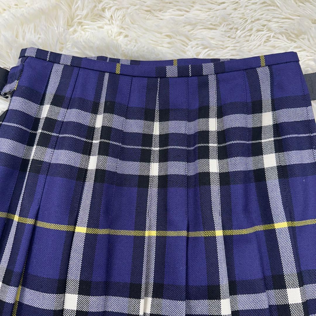 オニールオブダブリン ラップスカート ロング丈 ウール ブルー系