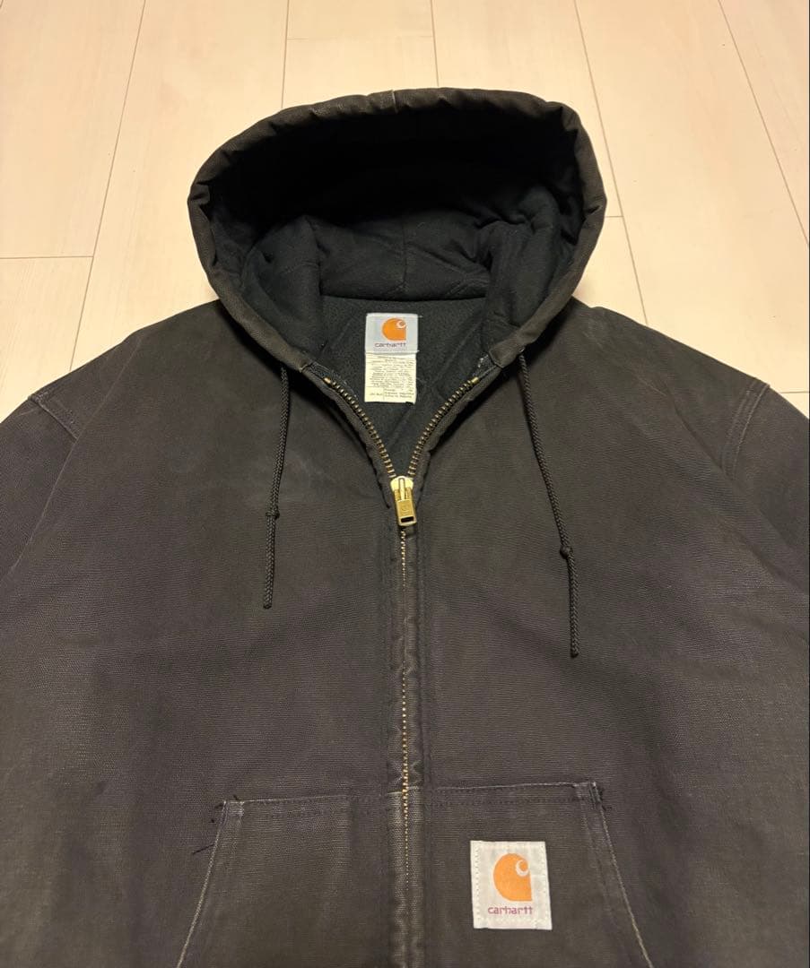 【USA製】carhartt Active Jacket Black XL