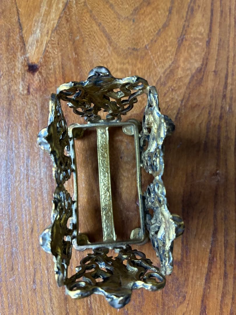 フランス　アンティーク　オルモル　香水瓶　ホルダー　真鍮　エンジェル　天使　レア