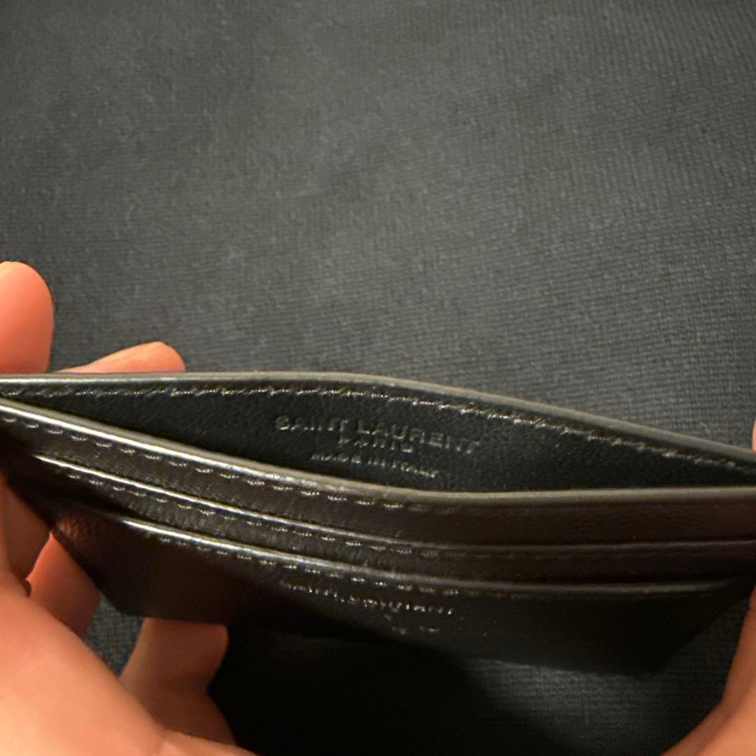 SAINT LAURENT ブラック レザー カードケース