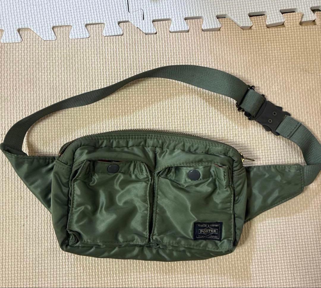 マー　PORTER ボディバッグ セージグリーン　カーキ