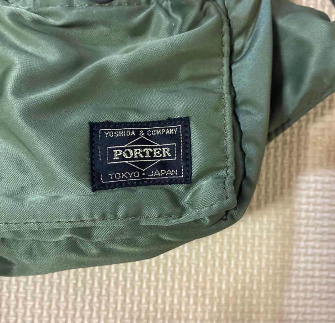 マー　PORTER ボディバッグ セージグリーン　カーキ