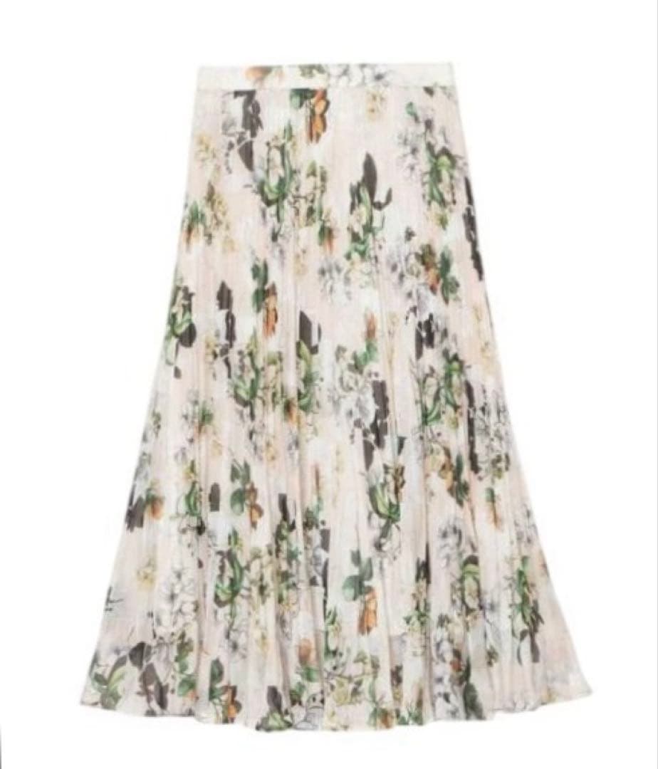 【試着のみ】ANAYIアナイbouquet プリント プリーツスカート 38