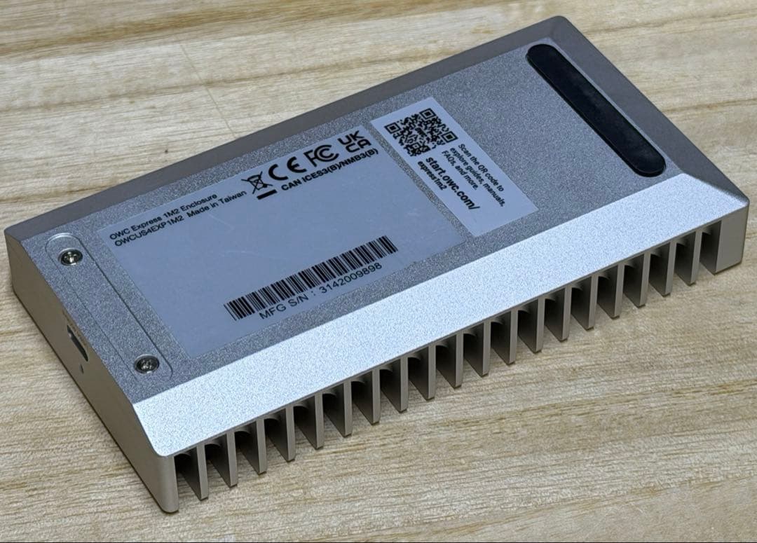 外付けハードディスク・ドライブ OWC(USB-C)40Gbps Express 1M2