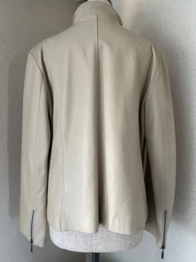 定価30万【イタリア製】新品☆鹿皮ライダースジャケット☆Lサイズ