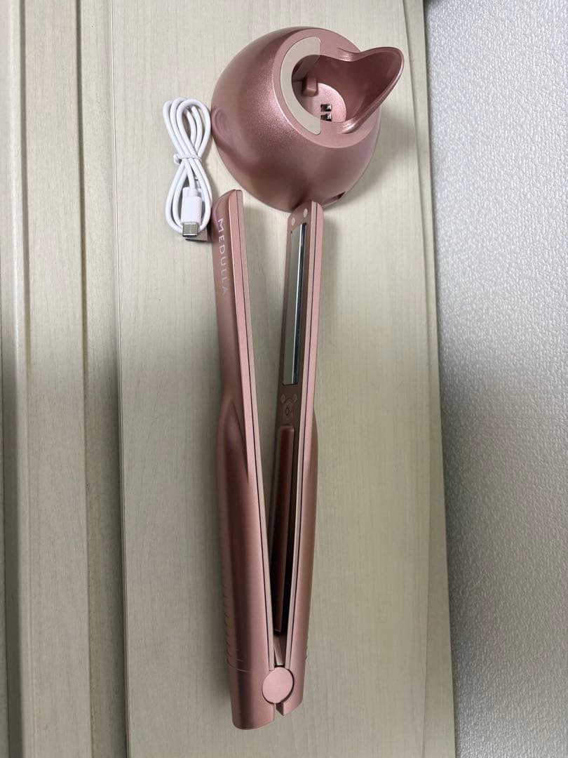 【送料無料】MEDULLAソニックシャインプロ超音波アイロン　ピンクゴールド