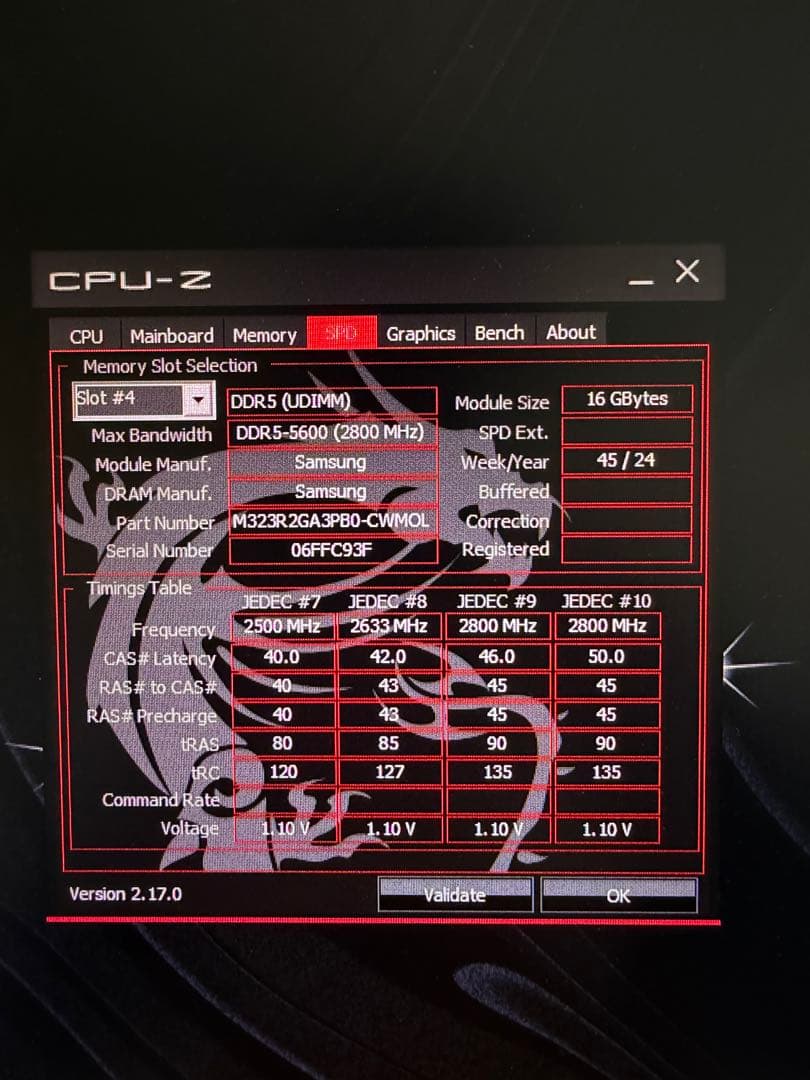 Samsung DDR5 メモリ 16GB ×2枚 32GB PC5-5600B