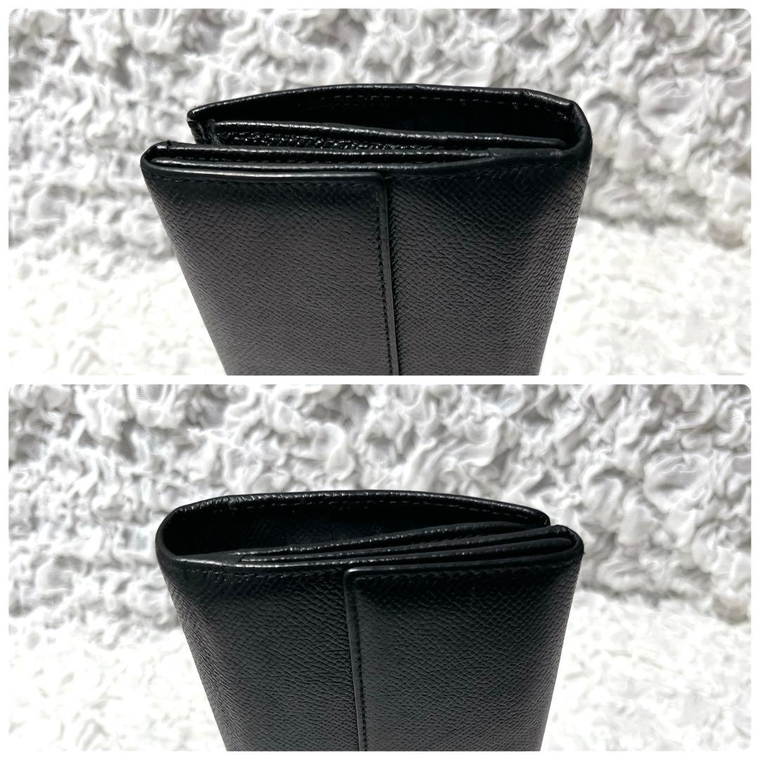 箱付✨BVLGARI ブラック レザー 長財布　ブルガリ　フラップ　本革　黒