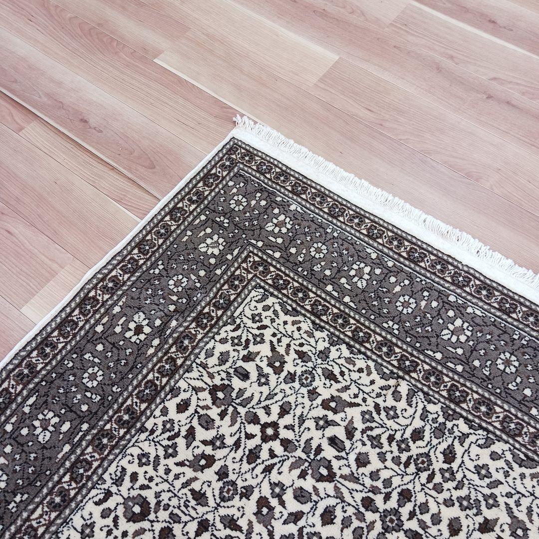 Y3881-1 トルコ カイセリ絨毯 ウール×コットン 手織り 大判