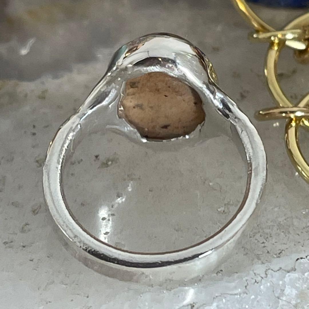 ハンドメイド　シルバー925 カンテラオパール　シルバーリング