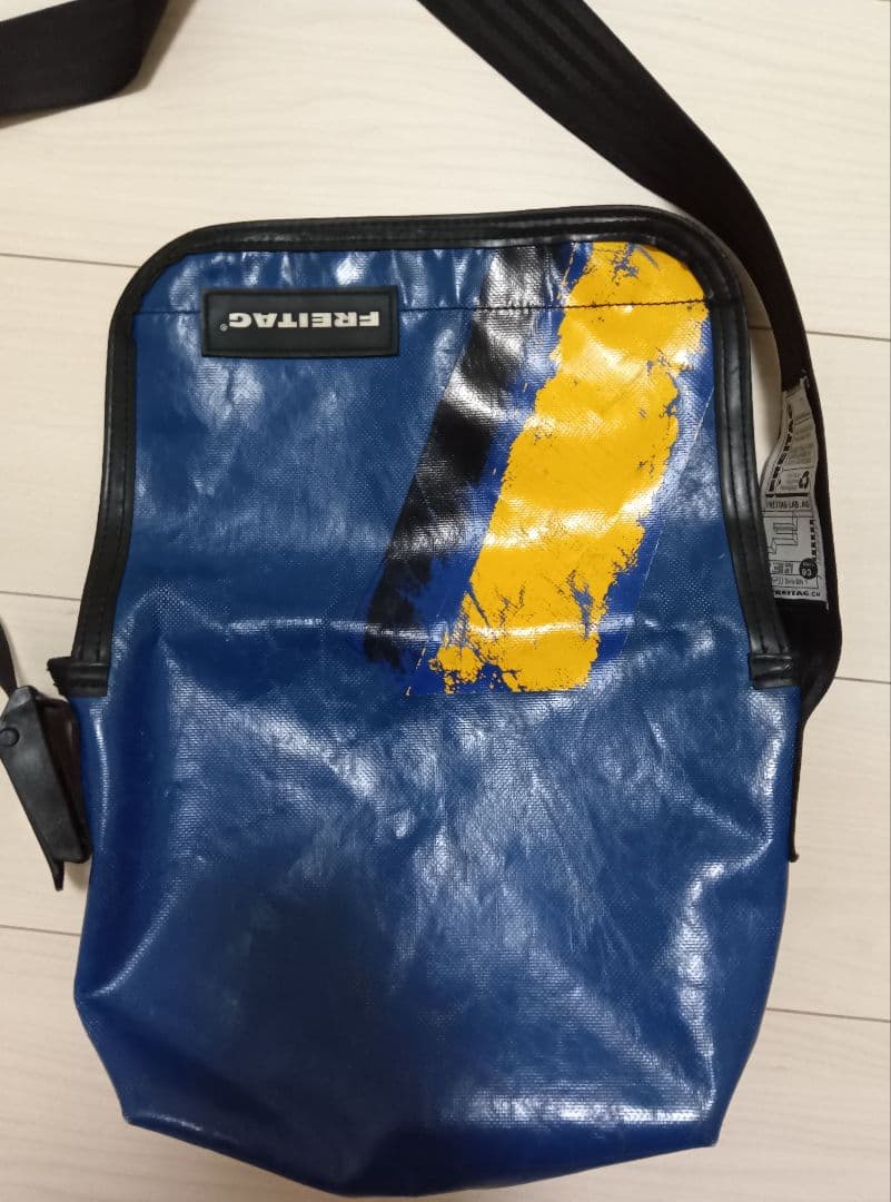 FREITAG 青 黄色 ストライプ ショルダーバッグ