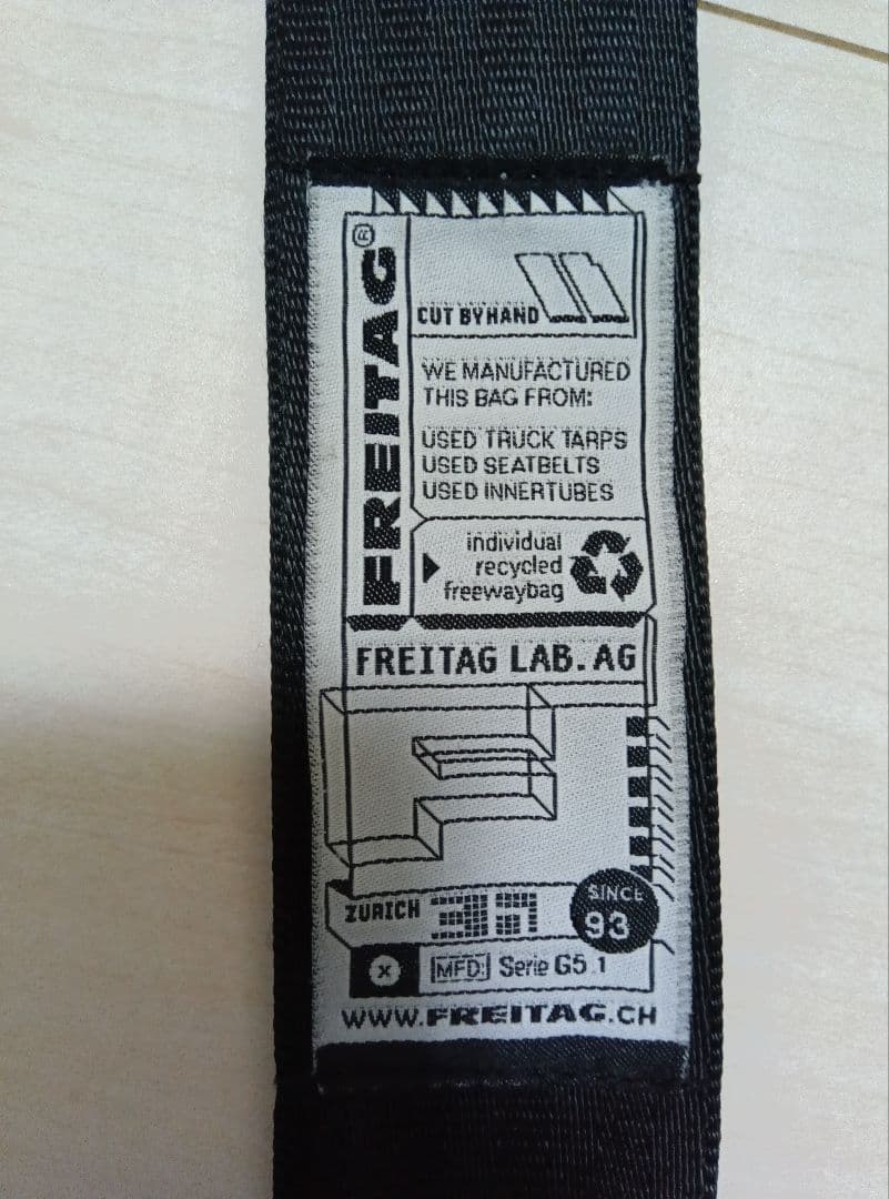 FREITAG 青 黄色 ストライプ ショルダーバッグ