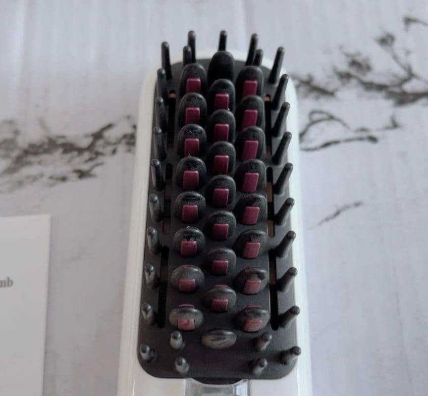 マイナスイオンストレートブラシ ヘアアイロン ホワイト WHITE