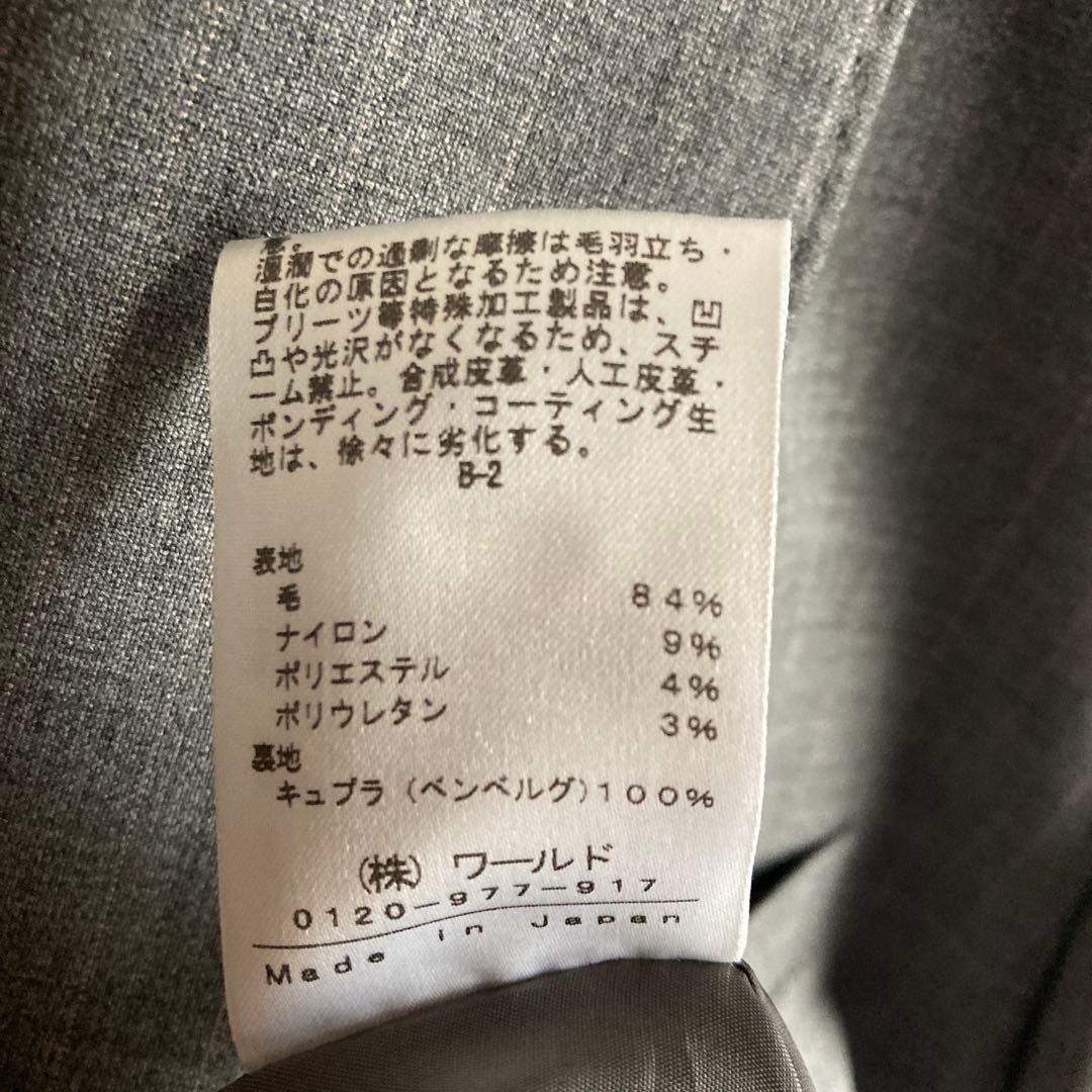 美品INDIVIレディースパンツスーツセットアップ（L）ペンシルストライプ