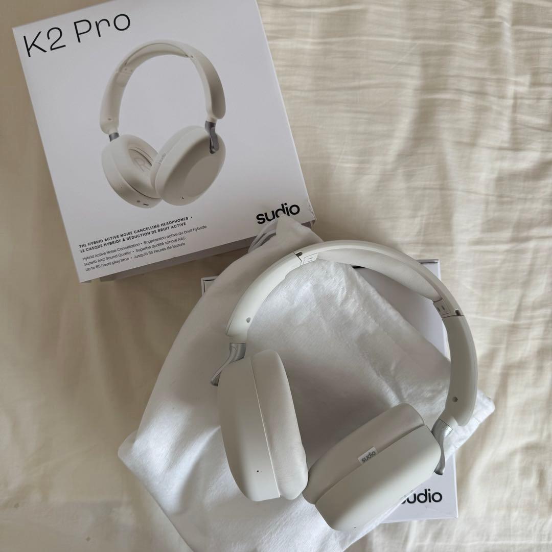 Sudio k2 Pro ワイヤレスヘッドホン ホワイト