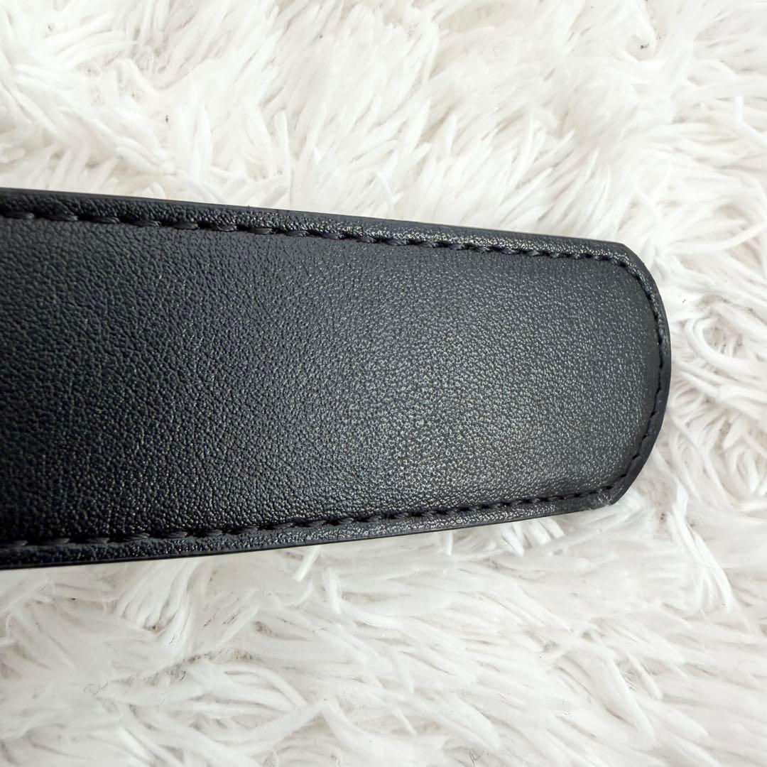 【極美品】フェラガモ ベルト ダブルガンチーニ シルバー ブラック