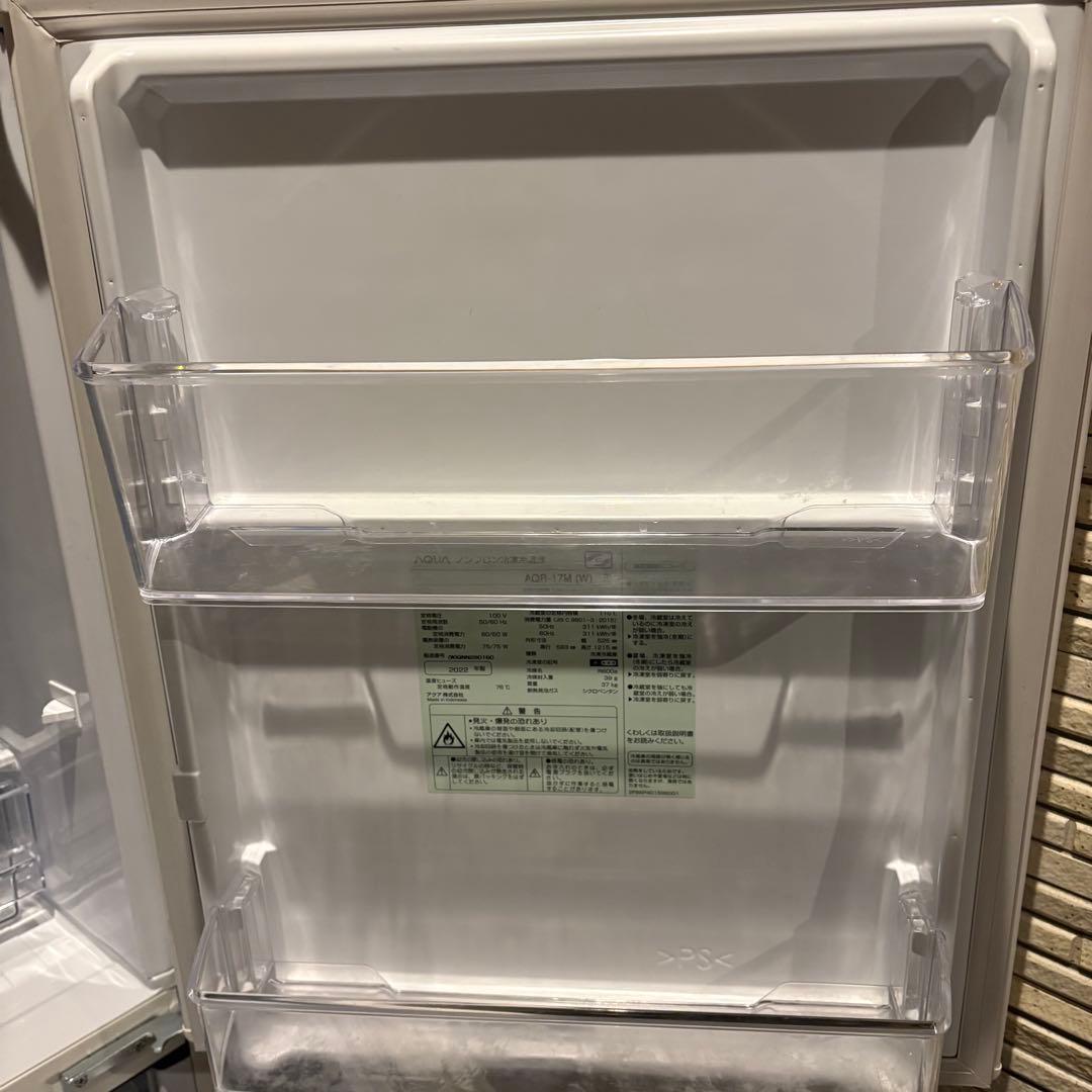 値下げ‼️【東京23区設置無料】アクア　冷蔵庫170L 2022年製　ホワイト