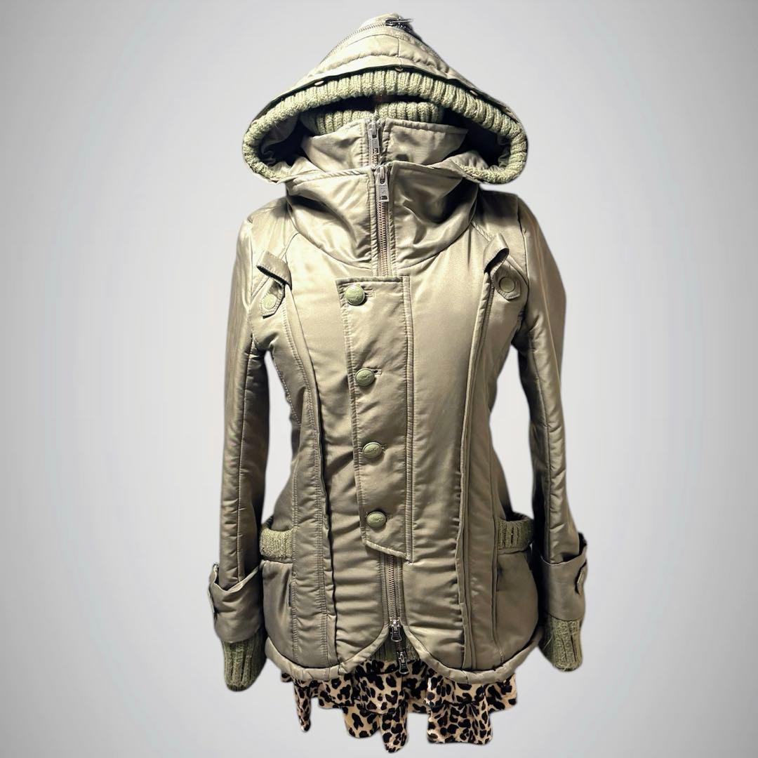 ミリタリージャケット フード ギミック カーキー Y2K 平成ギャル グランジ