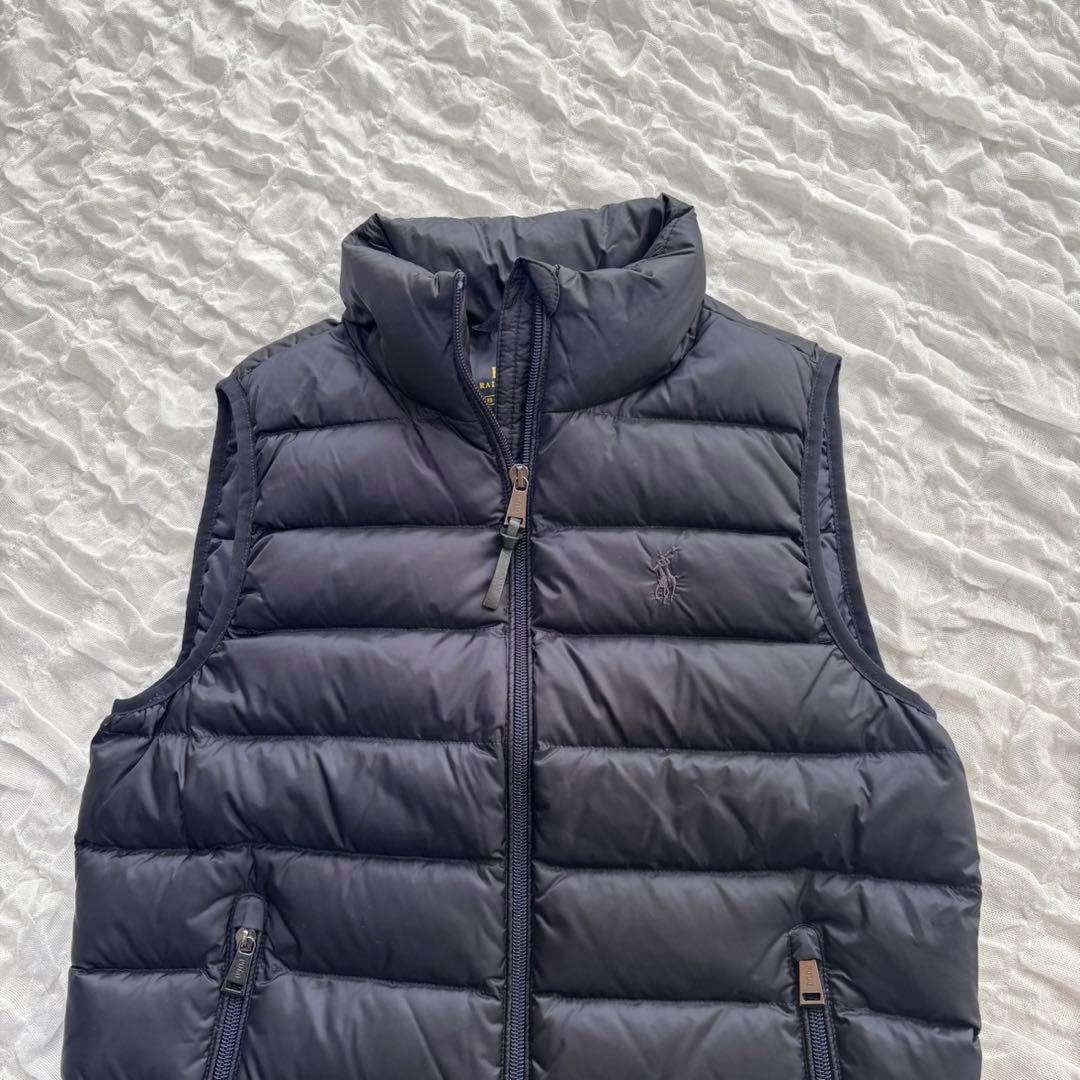 【1度着用のみ美品】 ポロラルフローレン ダウンベスト 近年モデル 刺繍ロゴ