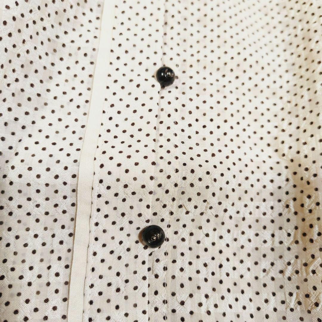 イエナラブクール ドット柄 フリル サッカー ブラウス 近年モデル 日本製