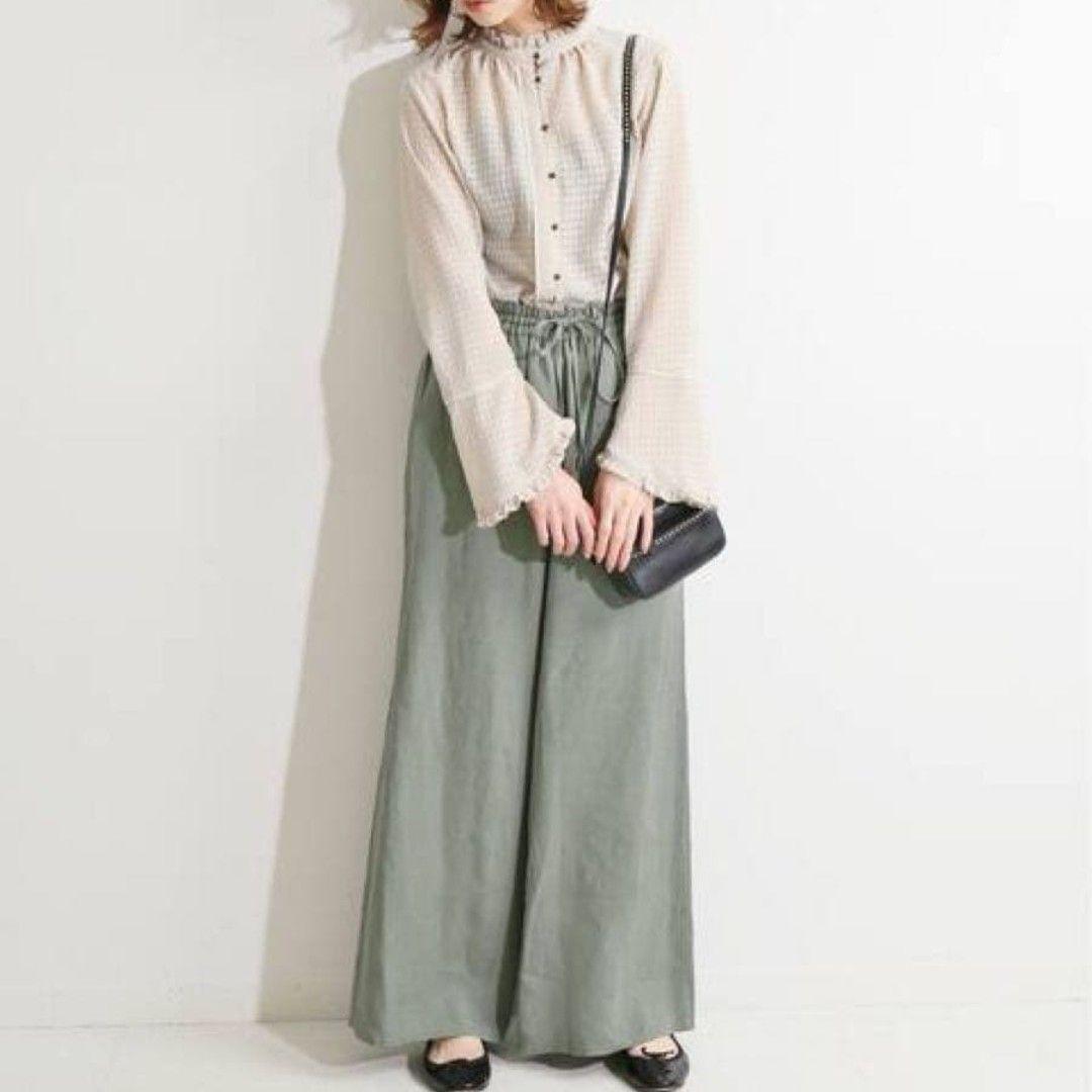 イエナラブクール ドット柄 フリル サッカー ブラウス 近年モデル 日本製