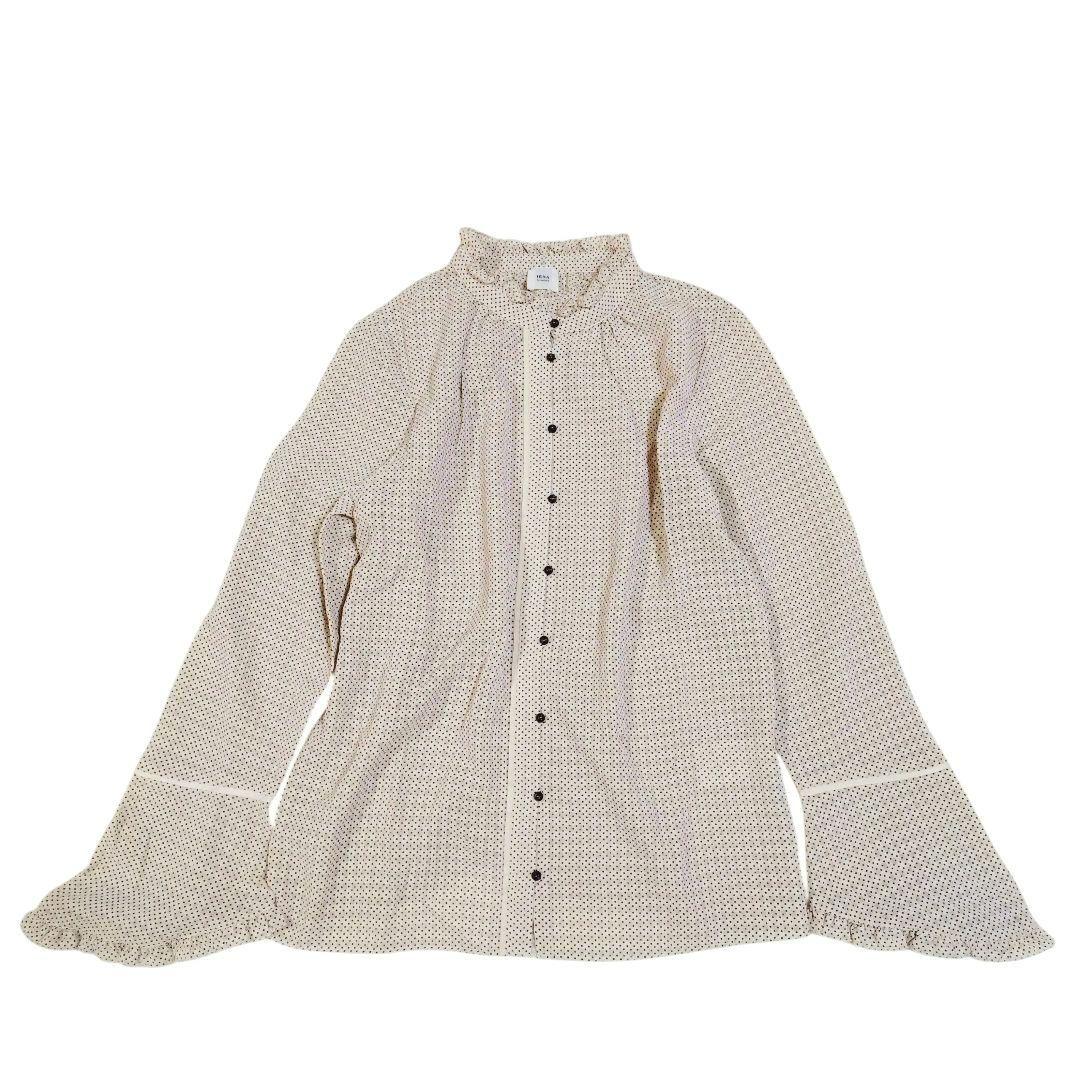 イエナラブクール ドット柄 フリル サッカー ブラウス 近年モデル 日本製