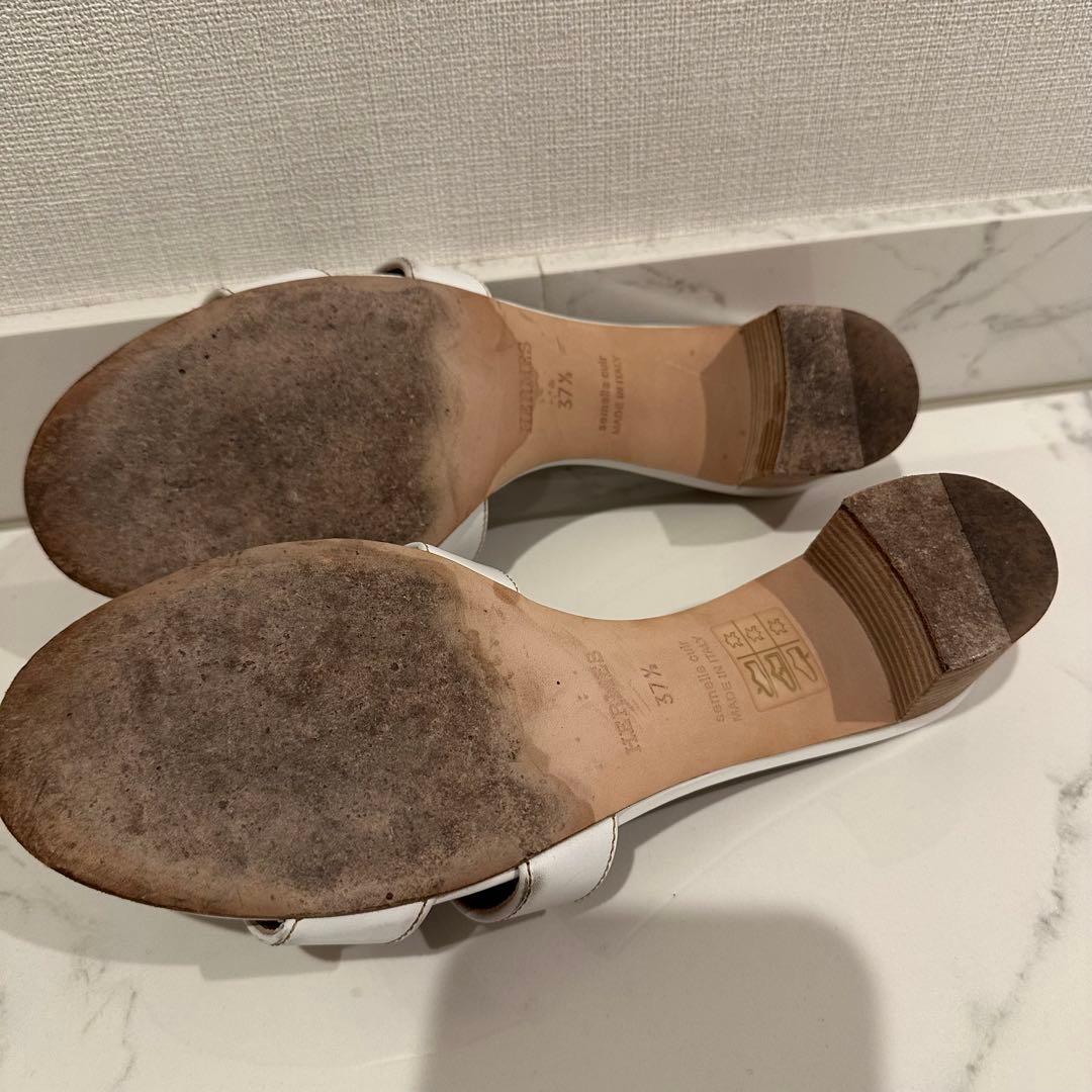 エルメス　オアジス ホワイト 37ハーフ