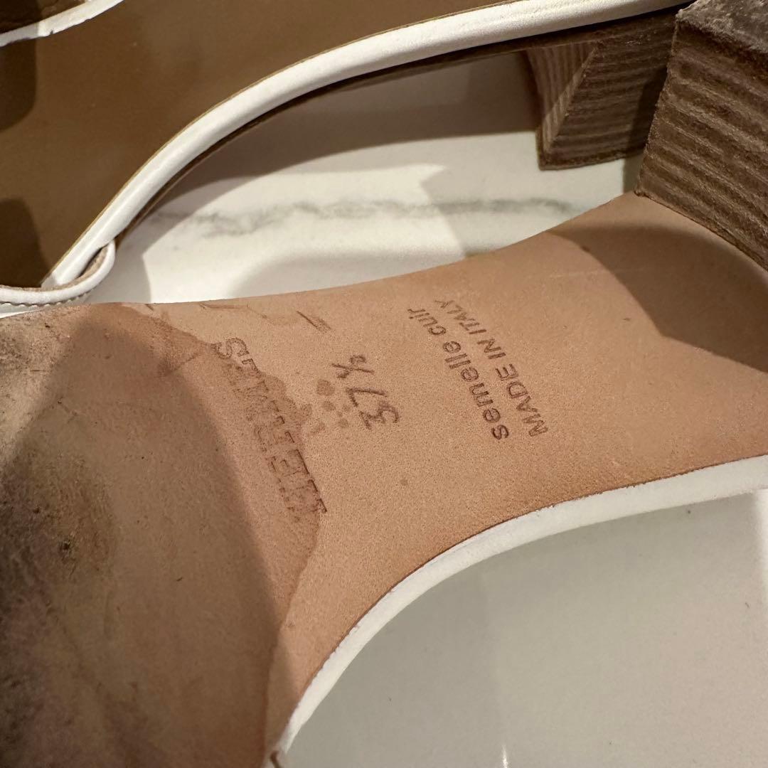 エルメス　オアジス ホワイト 37ハーフ