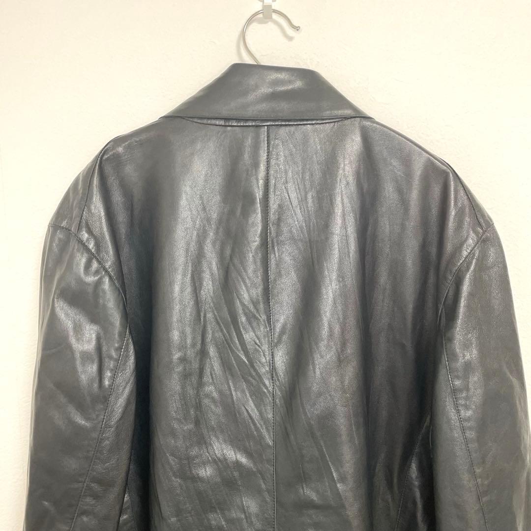 ERMANNO SCERVINO レザージャケット 50 L 黒 本革