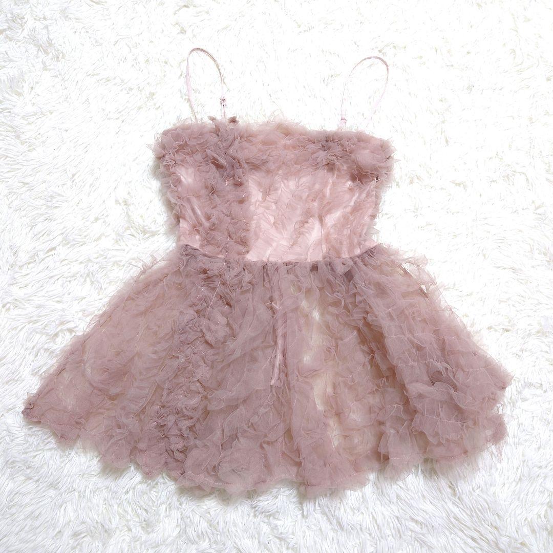 ✩美品✩ SNIDEL スナイデル チュール刺繍ベアペプラムTOPS ピンク