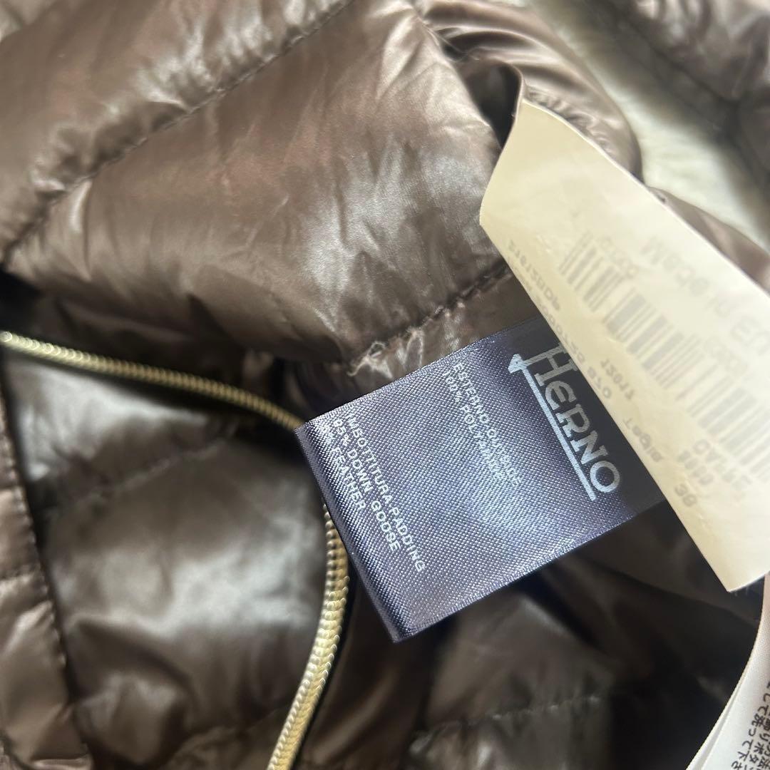 15992✨良品✨ヘルノ 38 フード着脱 ロングダウンジャケット コート