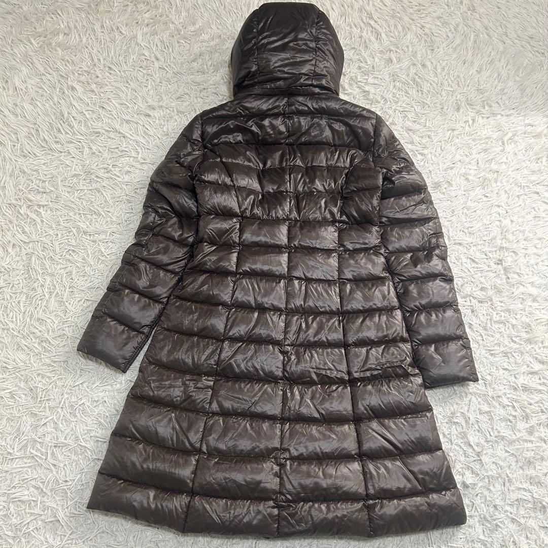 15992✨良品✨ヘルノ 38 フード着脱 ロングダウンジャケット コート