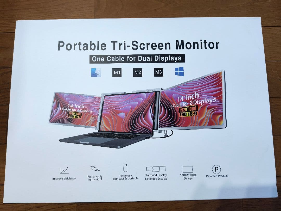 Portable Tri-Screen Monitor 14インチ