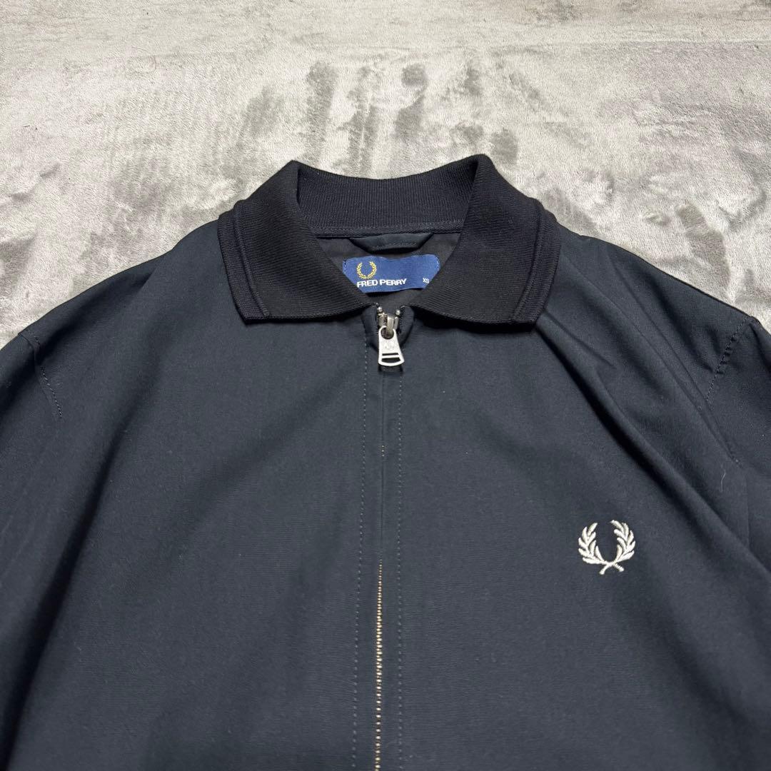 fred perry ジャケット ニット 切替 ブルゾン ジップアップ ロゴ 黒