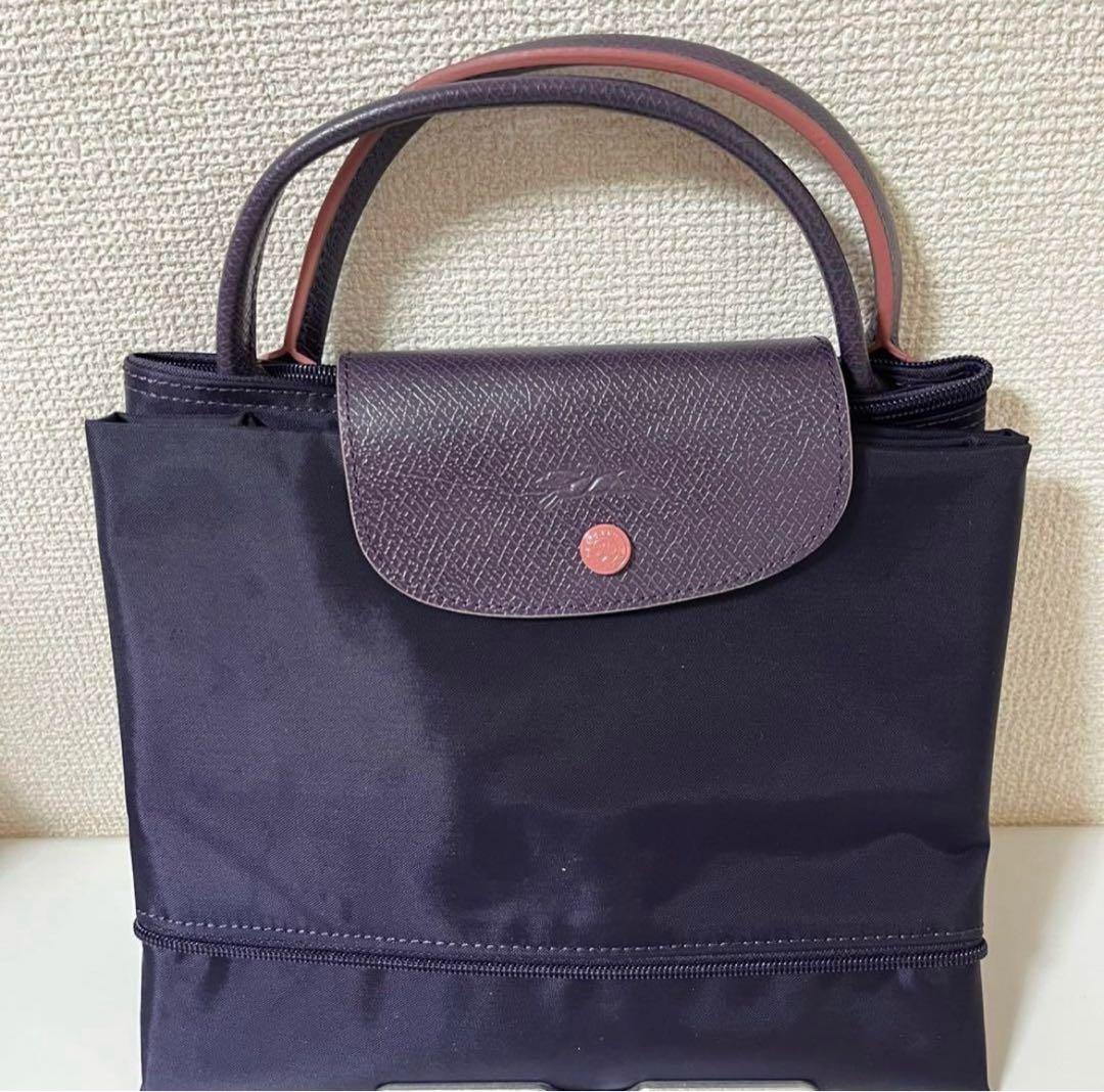 【新品】ロンシャン ル・プリアージュボストン男女兼用 ビルベリー(パープル系)