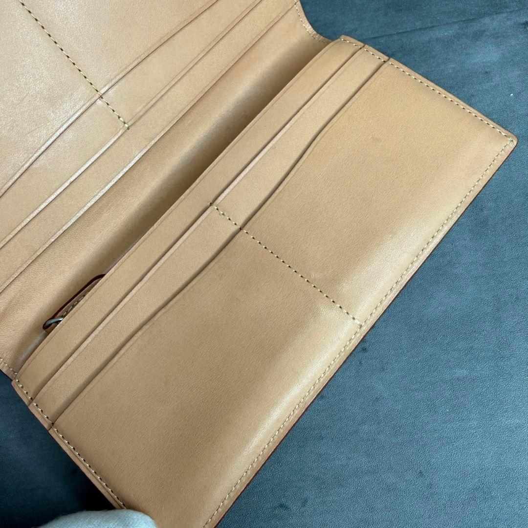 ®️GANZO ガンゾ コードバン V字マチ 長財布 小銭入れ付き ネイビー