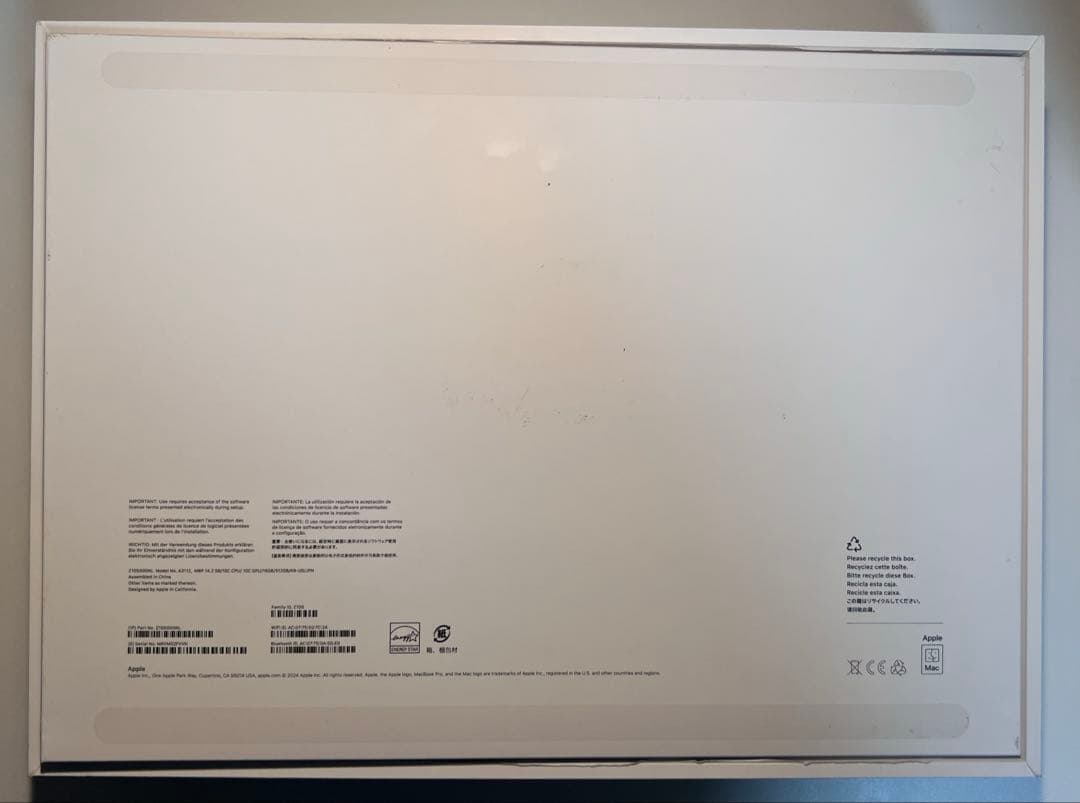 ジャンク品 M4 2024 14インチMacBook Pro スペースブラック