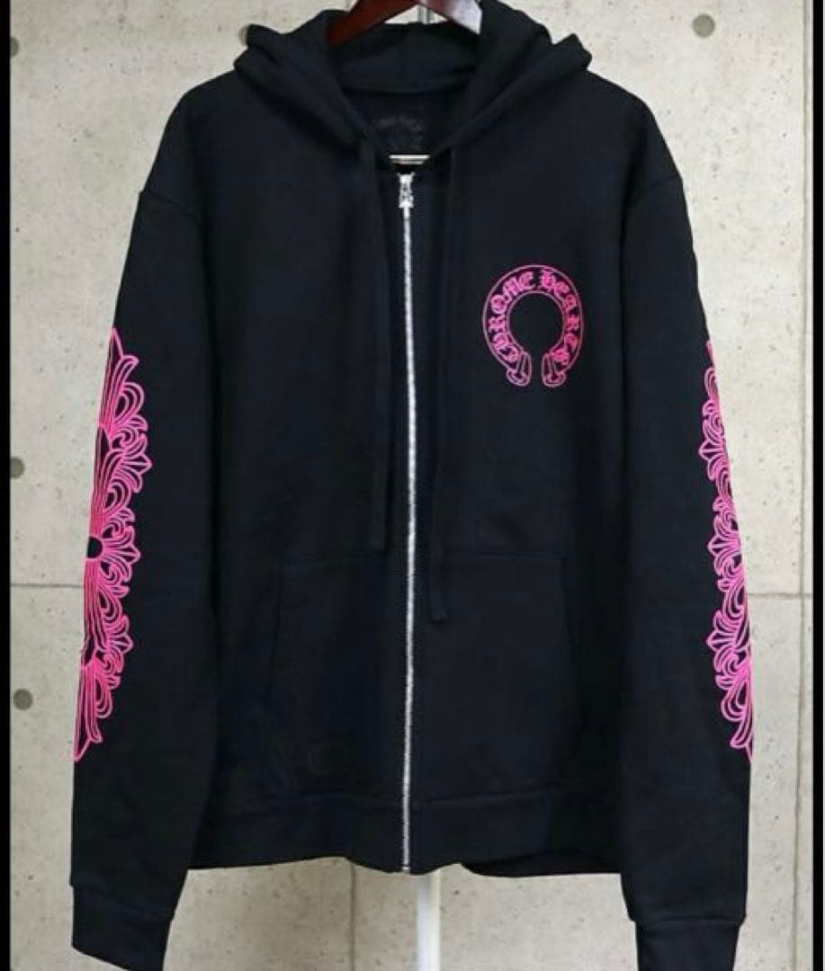 クロムハーツ クロムハーツ ホースシュー×袖フローラルクロス ZIPパーカー