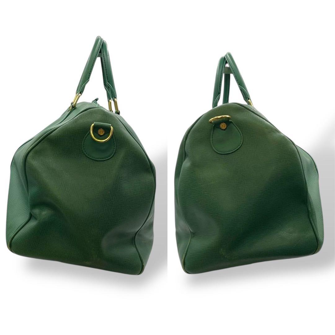 美品　希少モデル　ハンティングワールド　ボストンバッグ　レザー　緑　旅行