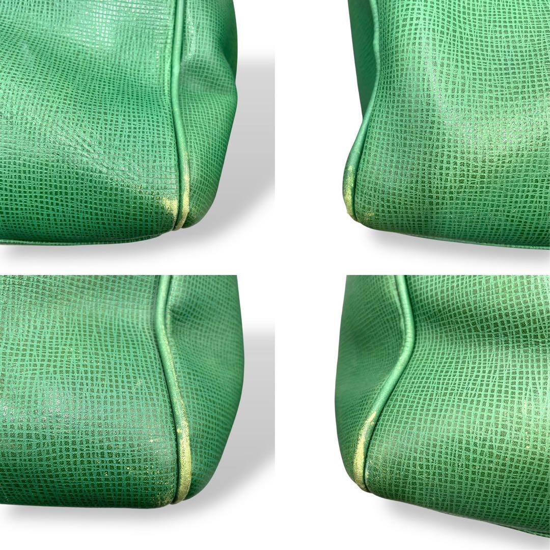 美品　希少モデル　ハンティングワールド　ボストンバッグ　レザー　緑　旅行