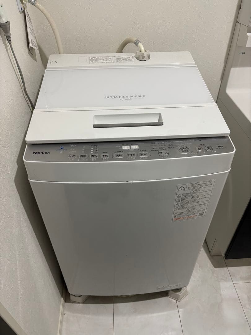 全自動洗濯機 ZABOON（ザブーン） グランホワイト AW-8DH2BK-W