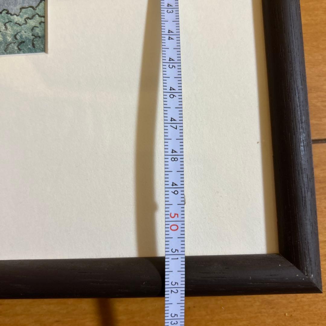 風景版画 黒いフレーム付き