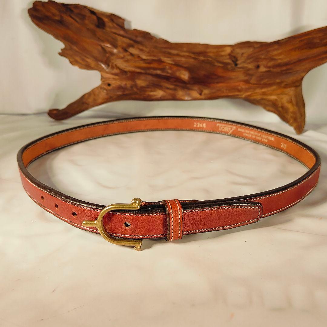 【極美品】TORY LEATHER　USA製　高級極厚イングリッシュレザーベルト