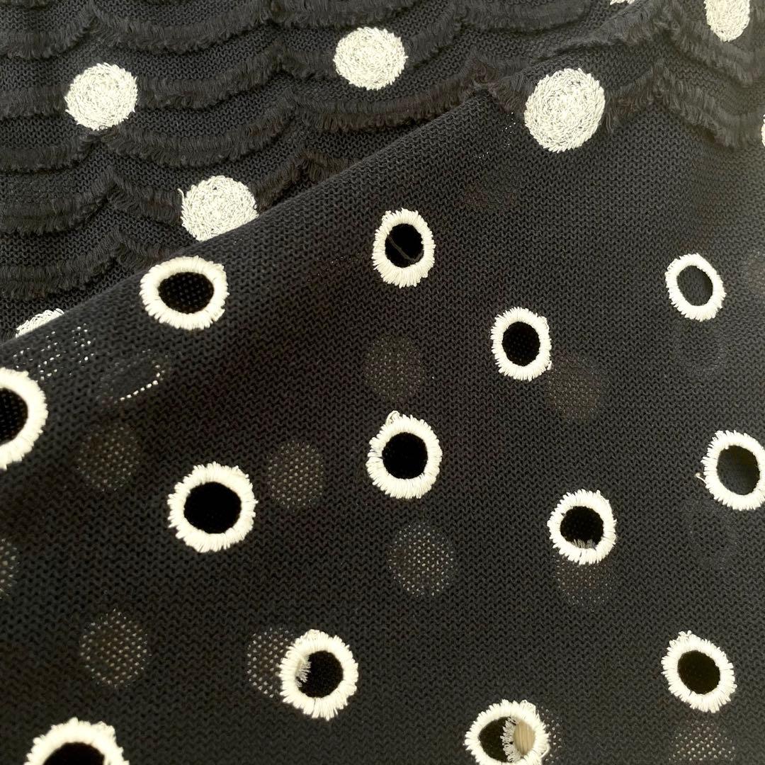 【極美品】mina perhonen ドット柄 キャミソール トップス ネイビー